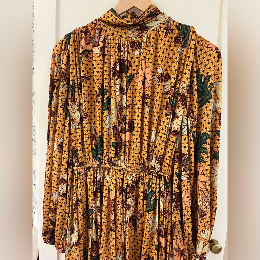 Ulla Johnson Wilhemina Gathered Floral Jersey Bubble Mini Dress - Picture 3 of 6
